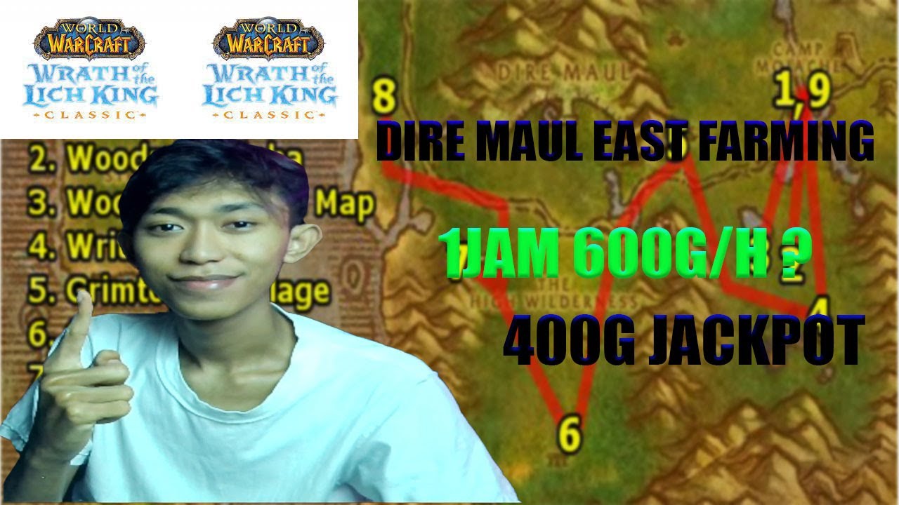 WOTLK classic - FARMING 1JAM di Dungeon Dire MAUL DAPAT berapa GOLD?