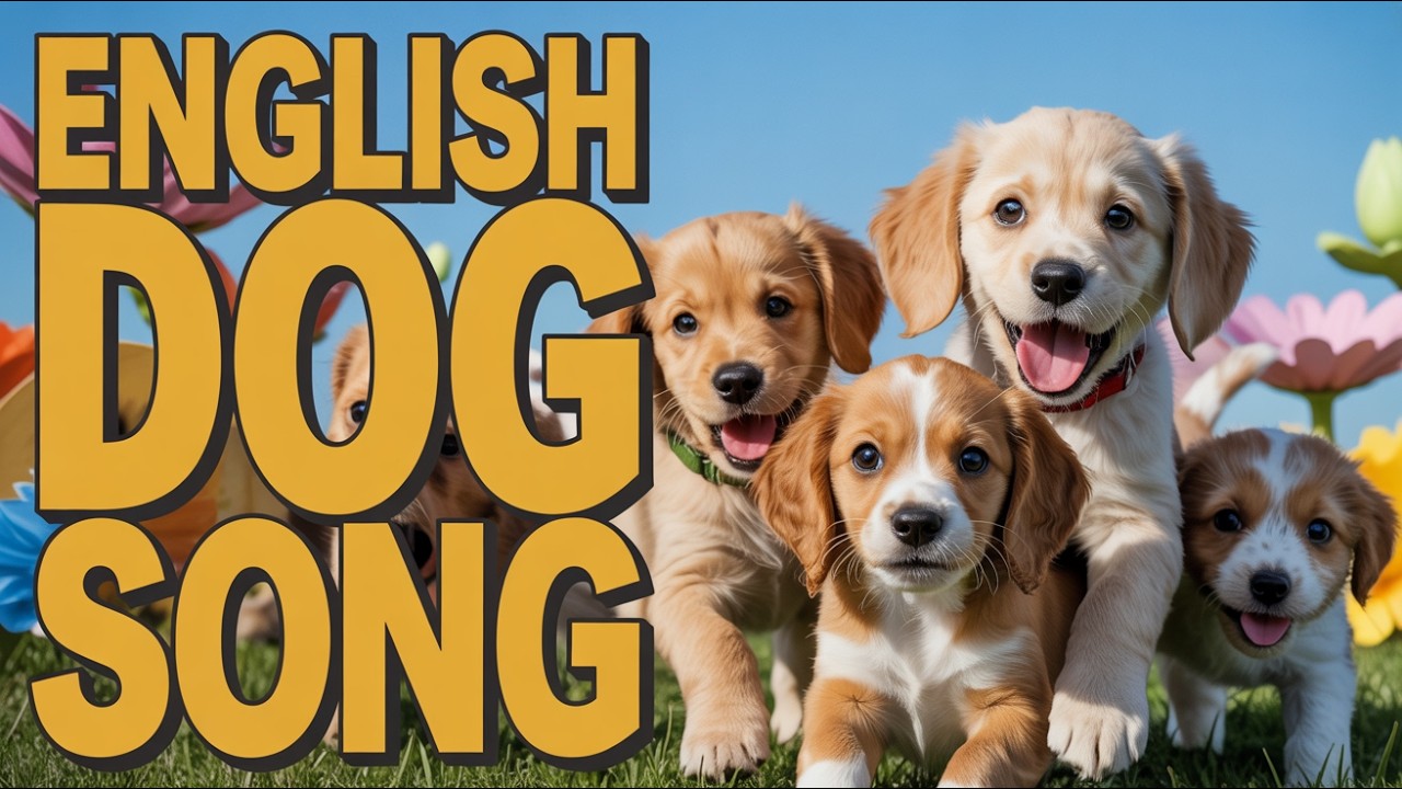 Puppy Animals Song for Children | Fun Dog Music Video Teaching Kids Animal Names Singing