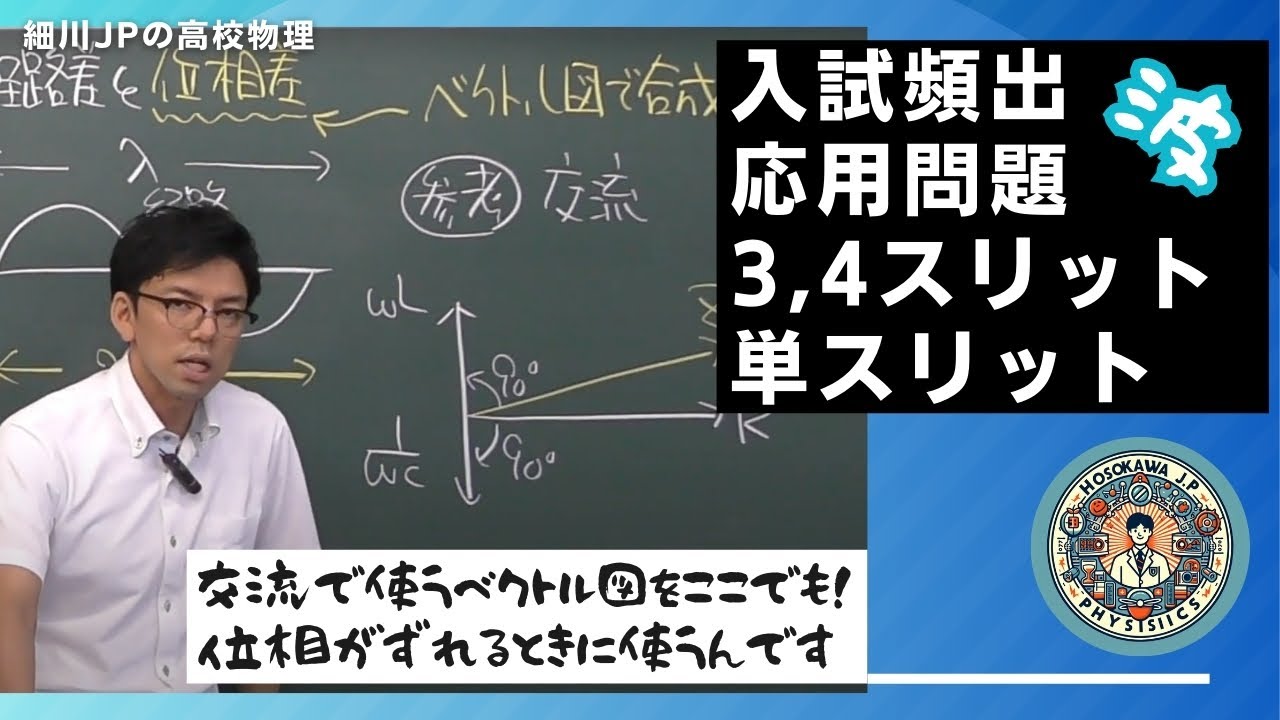 応用問題　３スリット、４スリット、単スリットの干渉実験