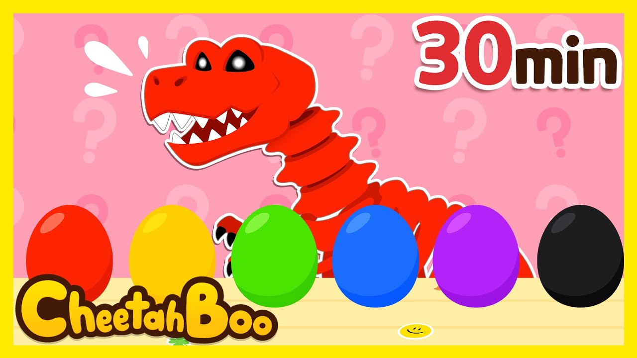 Let's Learn Colors with Dinosaur Fossils🦖 | BEST Dinosaur Play Compilation | #Cheetahboo