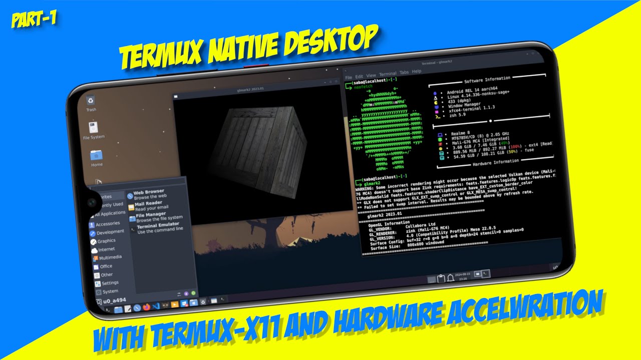 How to install termux native desktop (no proot) with hardware acceleration