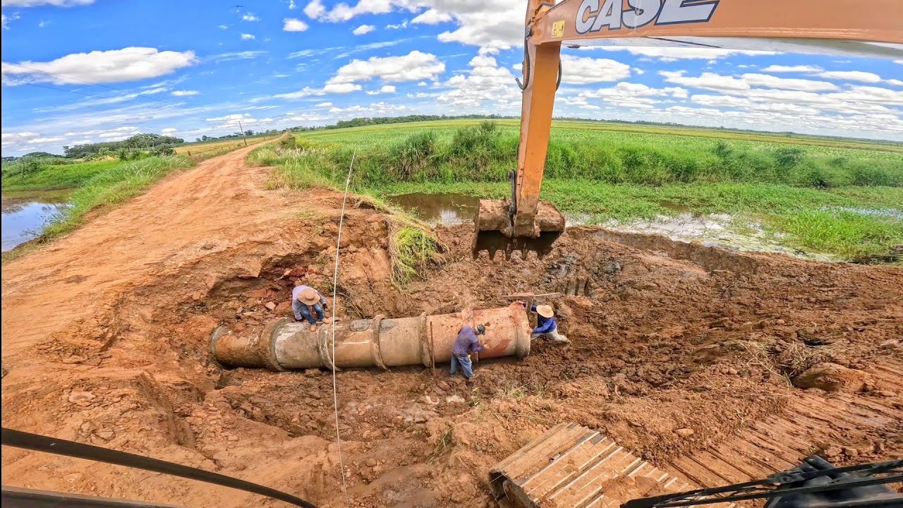TUBULAÇÃO FICOU PRONTA // Escavadeira hidráulica 