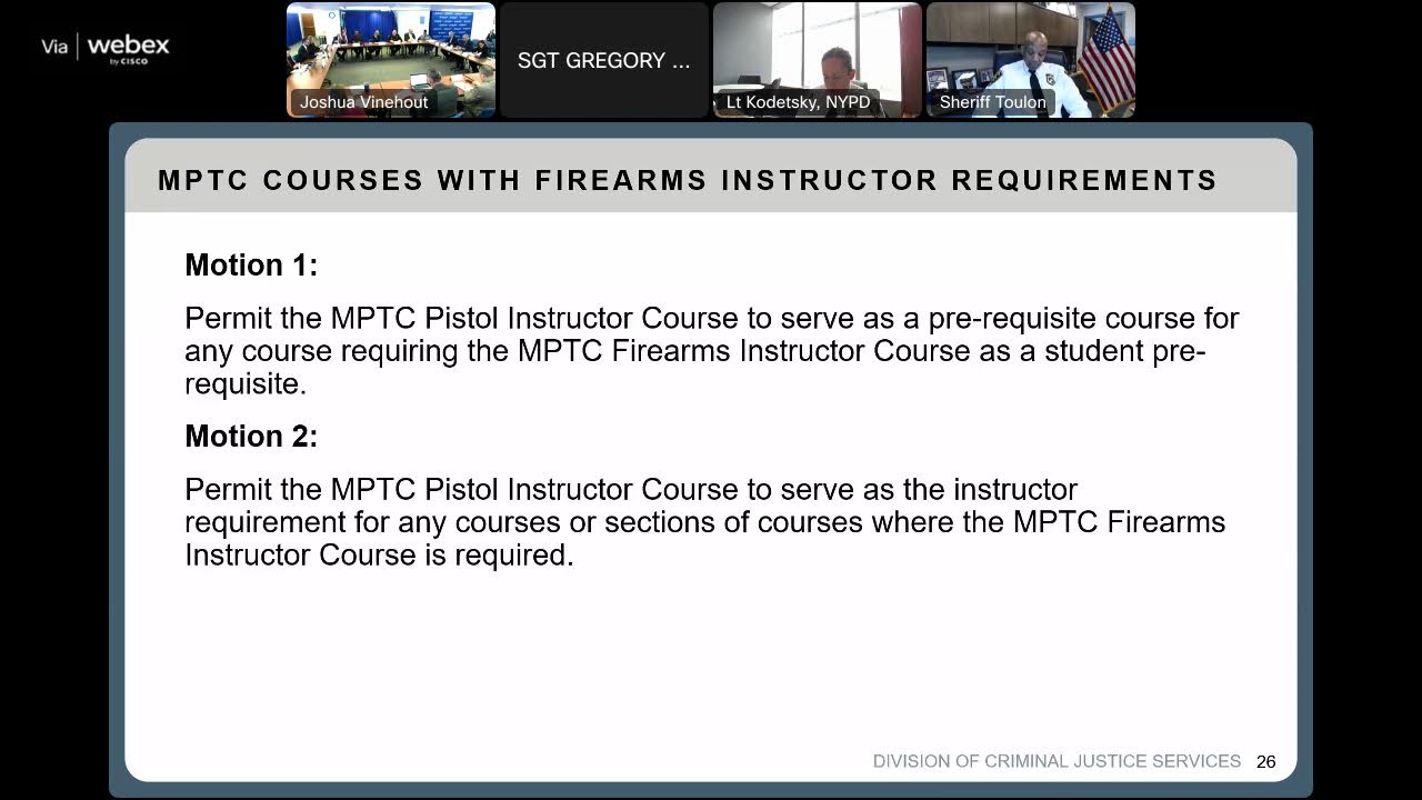 Municipal Police Training Council 269th Meeting