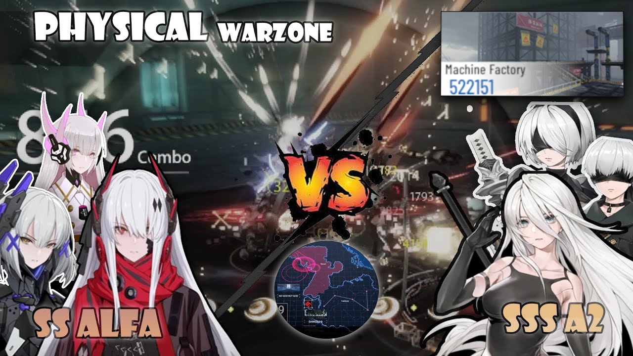 SSS A2 (Nier) Team Vs SS Alpha Team Comparison in Physical Warzone [PGR]