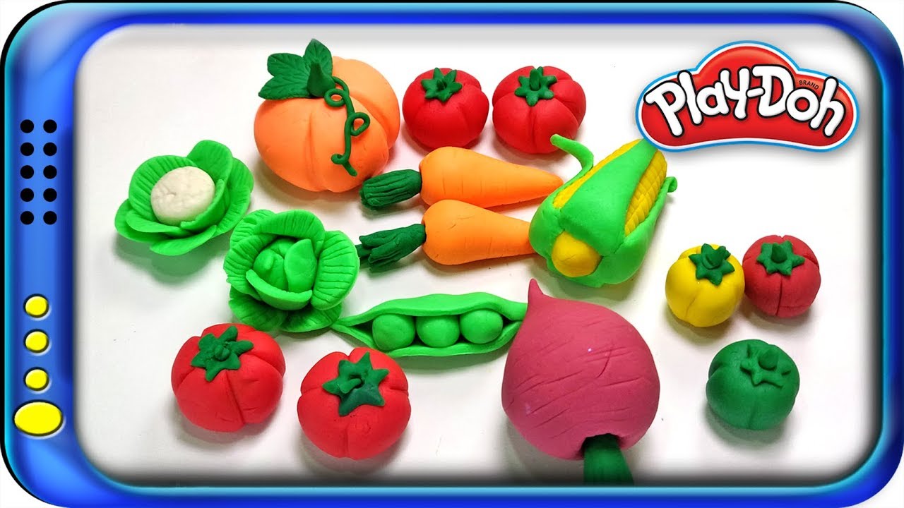Play doh Vegetables 🌰🌽🥕🍅 | Learn Colors with clay modelling Toys | Easy DIY | massinha