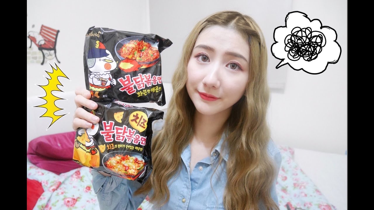 吃韓國辣泡麵全程不喝水挑戰＋辣泡麵正確做法＋炒超好吃配料 小廚娘教學｜Zona Kim