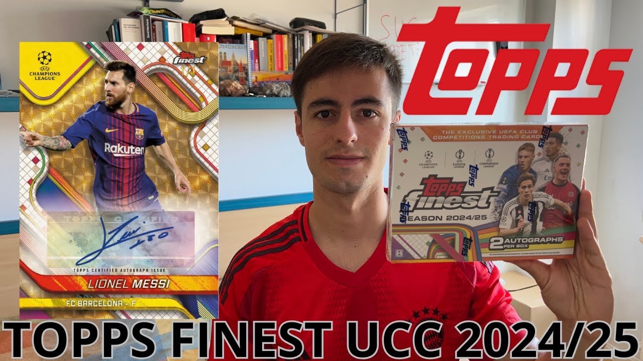ABRO CAJA HOBBY de TOPPS FINEST UEFA CLUB COMPETITIONS 2024-25 con 2 AUTÓGRAFOS ORIGINALES!!