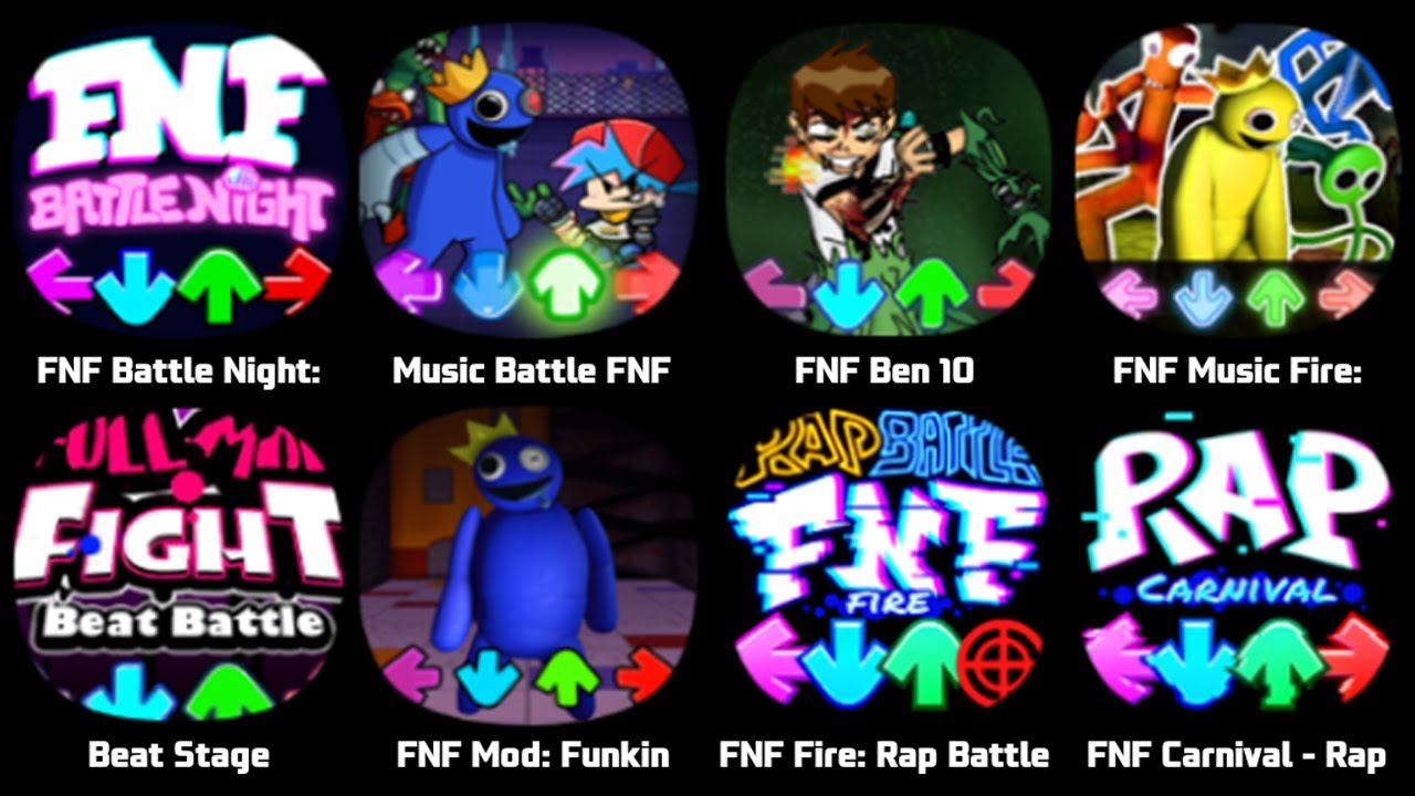 FNF Rat Dance, Mouse, Impostor V4, 67 Meme, Among Us, Kpop Demon Hunter, Rumi, Beat Battle