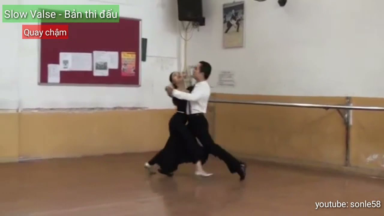 Valse slow bài thi đấu quy định (quay chậm)