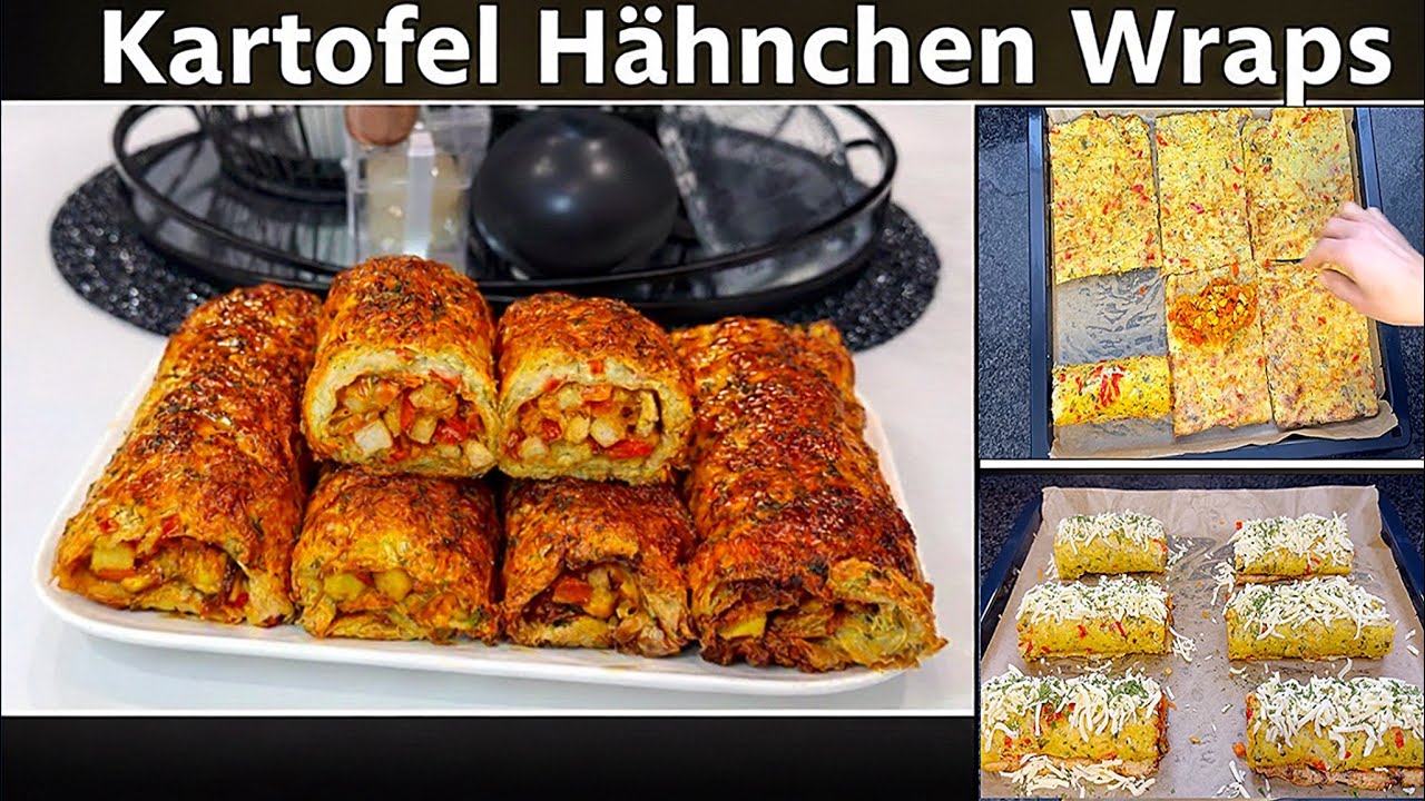 Kartoffel - Hähnchen WRAPS! Das beste Abendessen aus dem Backofen | Einfaches Ramadan Rezept 🌙✨