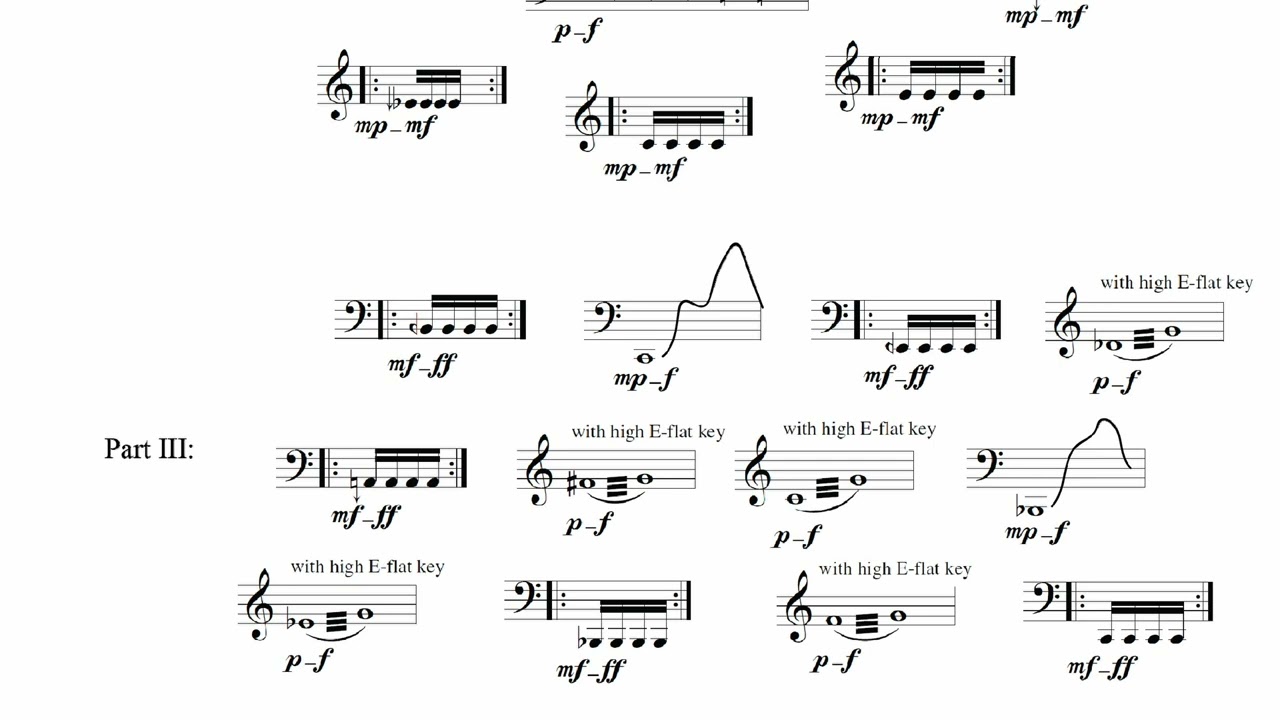 Set - Improv II and Song III - Score Video - Dana Jesson (bassoon) and Taylor Brook (electronics)