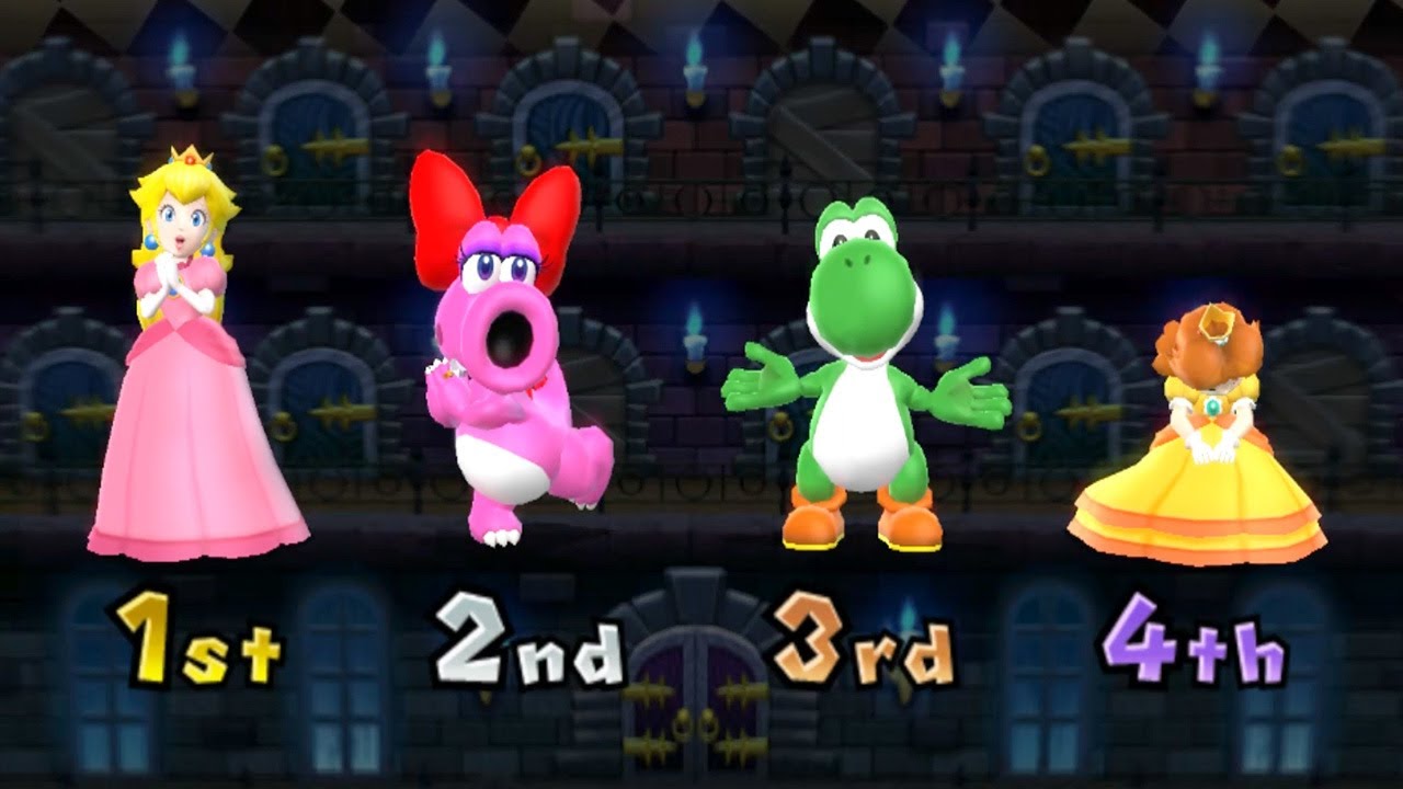 Mario Party 9 Minigames - Yoshi vs Birdo vs Daisy vs Peach (Very Hard)
