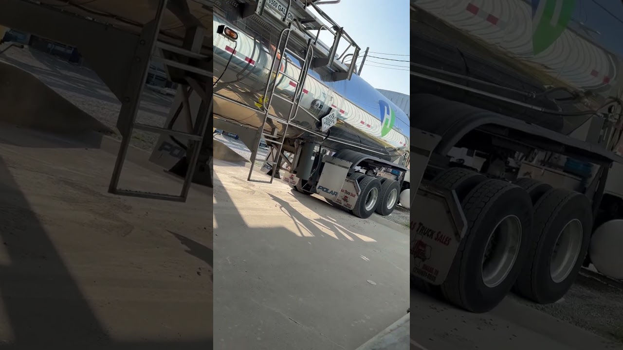 Chemical truck unloading at customer