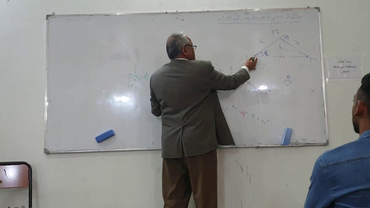 لسقاط المنحني الافقي بطريقة زاوية الانحراف 1