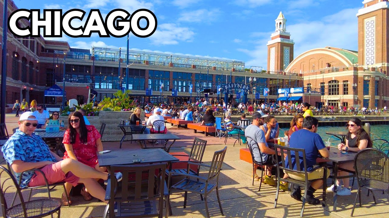 Summer Time in Chicago Navy Pier With Live on The Lake Concert on Sunday | June 23, 2024 | 4K Video