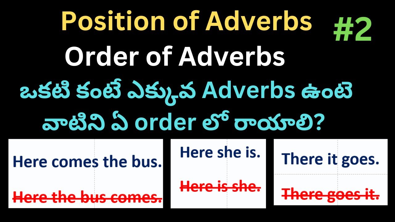 Position of Adverbs | Part 2 |  Syamala