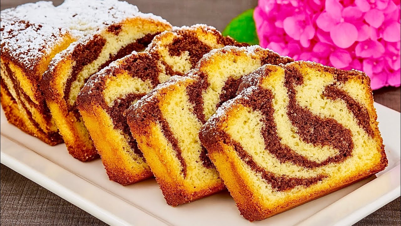 Nur 9 Löffel! Dieser Marmorkuchen gelingt IMMER – einfach genial! 🍰