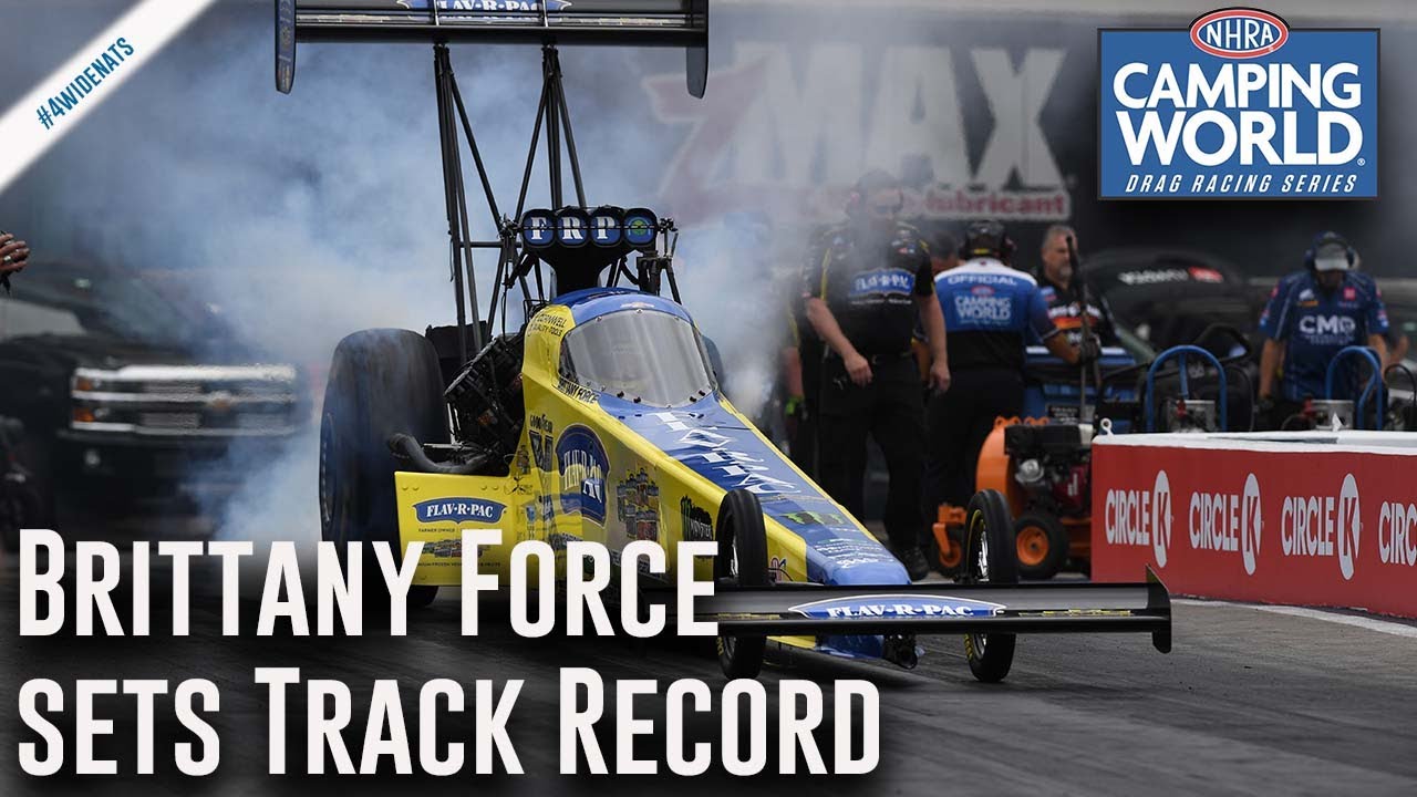 Бриттани Форс устанавливает рекорд трассы zMAX Dragway