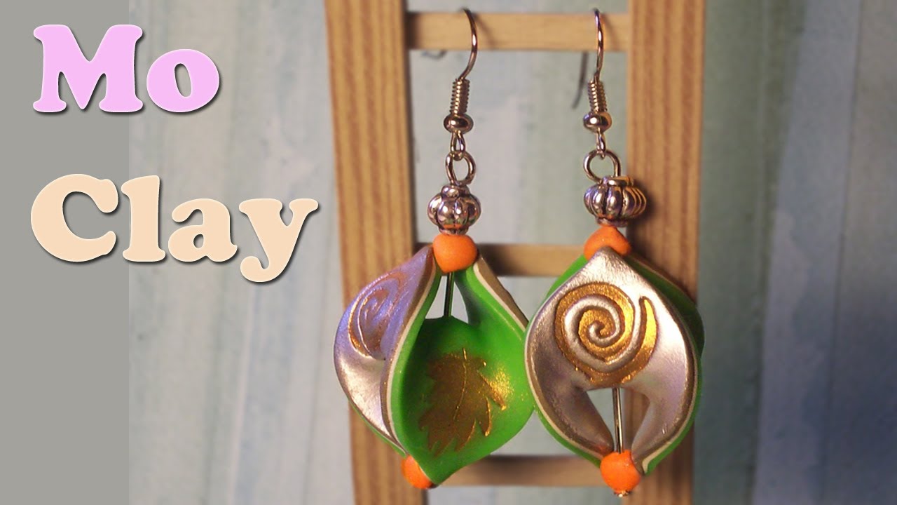 Orecchini mobius e stamping - Polymer clay earrings tutorial - Pendientes en arcilla polimerica
