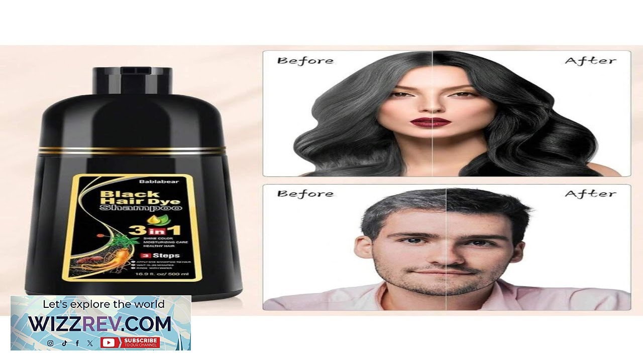 Black Hair Dye Shampoo For Gray Hair Semi Permanent Hair Color Shampoo