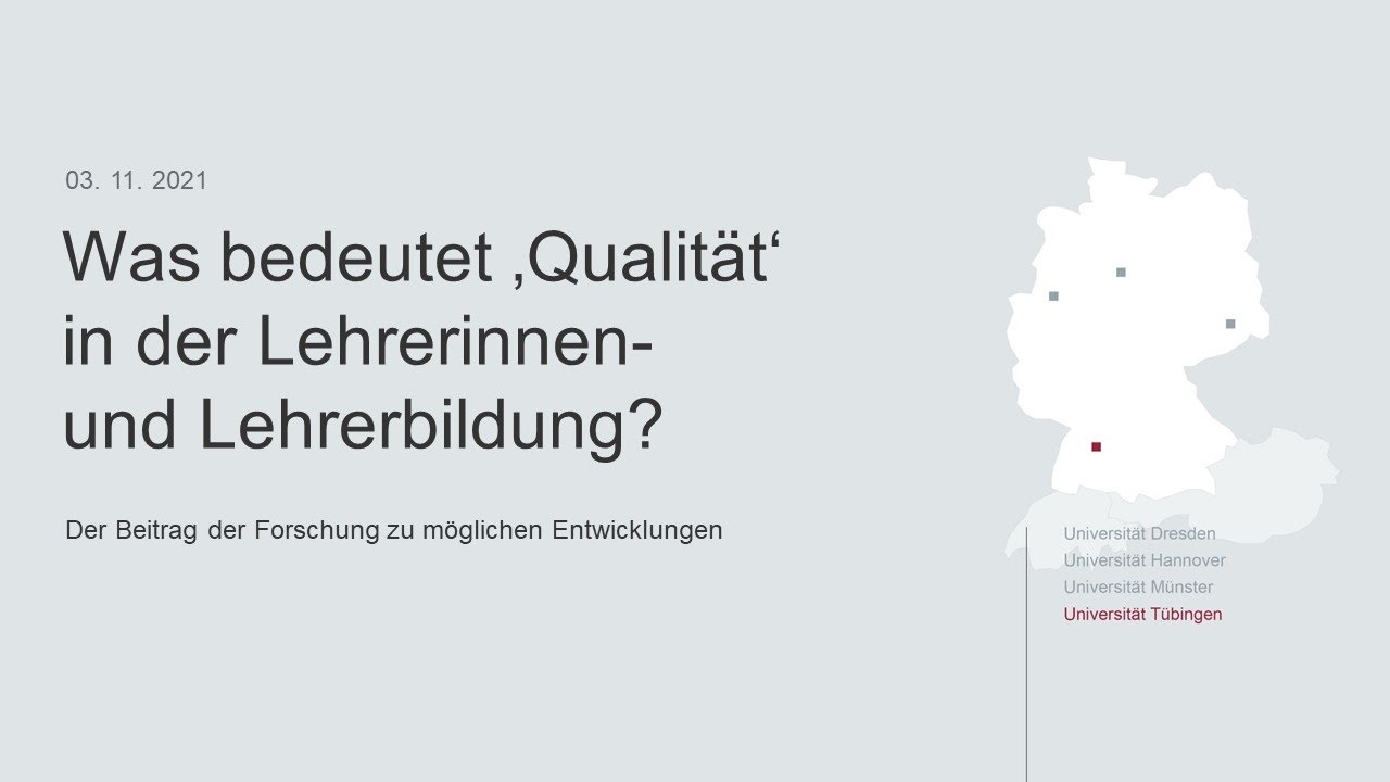 Was bedeutet 'Qualit&auml;t' in der Lehrerinnen- und Lehrerbildung?