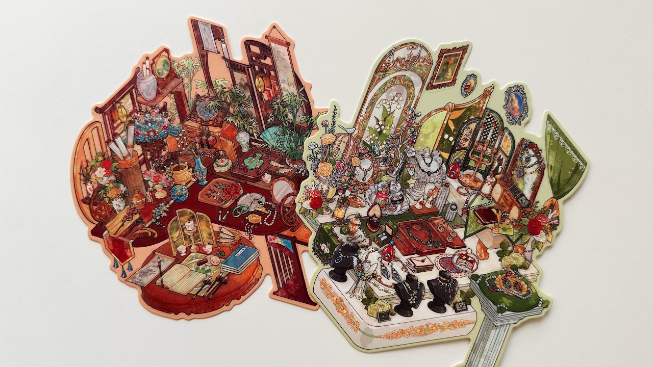 DIY two jewelry stands in different styles「翡影流光+诗簪琳琅」