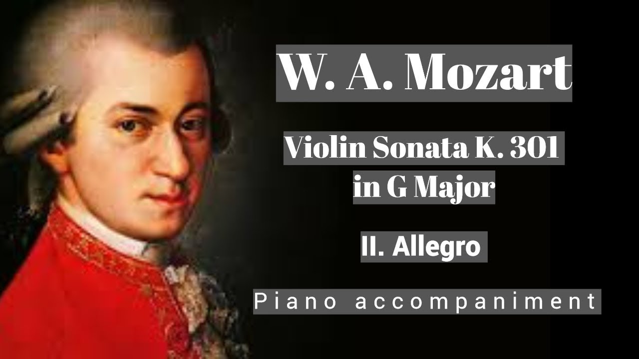 Mozart - Violin Sonata in G major, K.301 - II. Allegro - Piano Accompaniment