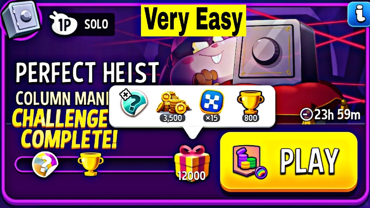 Column Mania Rainbow Perfect Heist Solo Challenge ( Very Easy ) Match Masters Solo Today