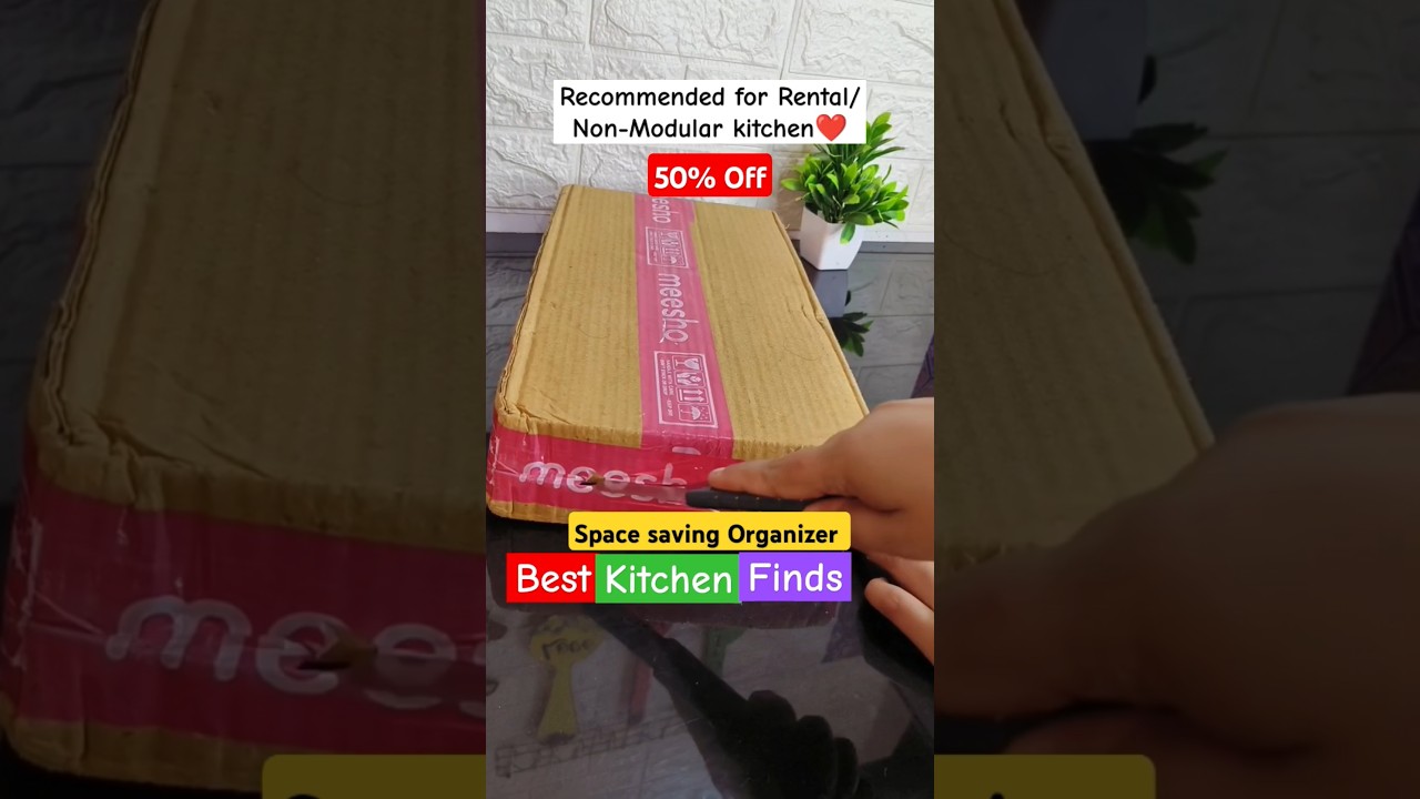 best Organizer for small /Rental / kitchen❤️ #spacesavingorganizer #meesho #meeshohaul (Part-2)