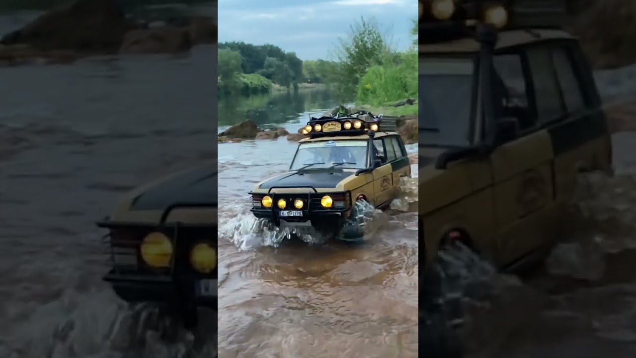Rc Scale Car Landrover Range Rover Camel Trophy Stream Crossing Fun Clip Adventure