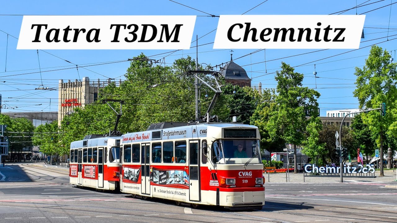 Tatra T3D-M in Chemnitz in Einsatz