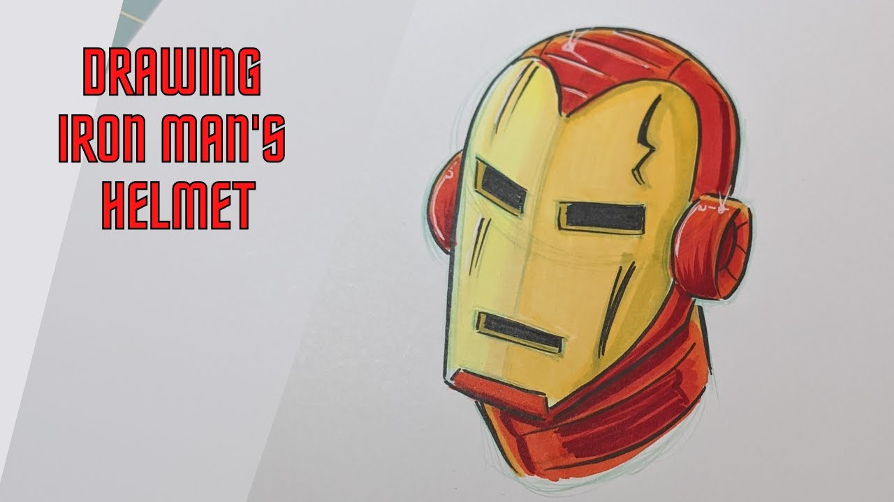How to Draw Iron Man's Classic Helmet Step by Step Easy