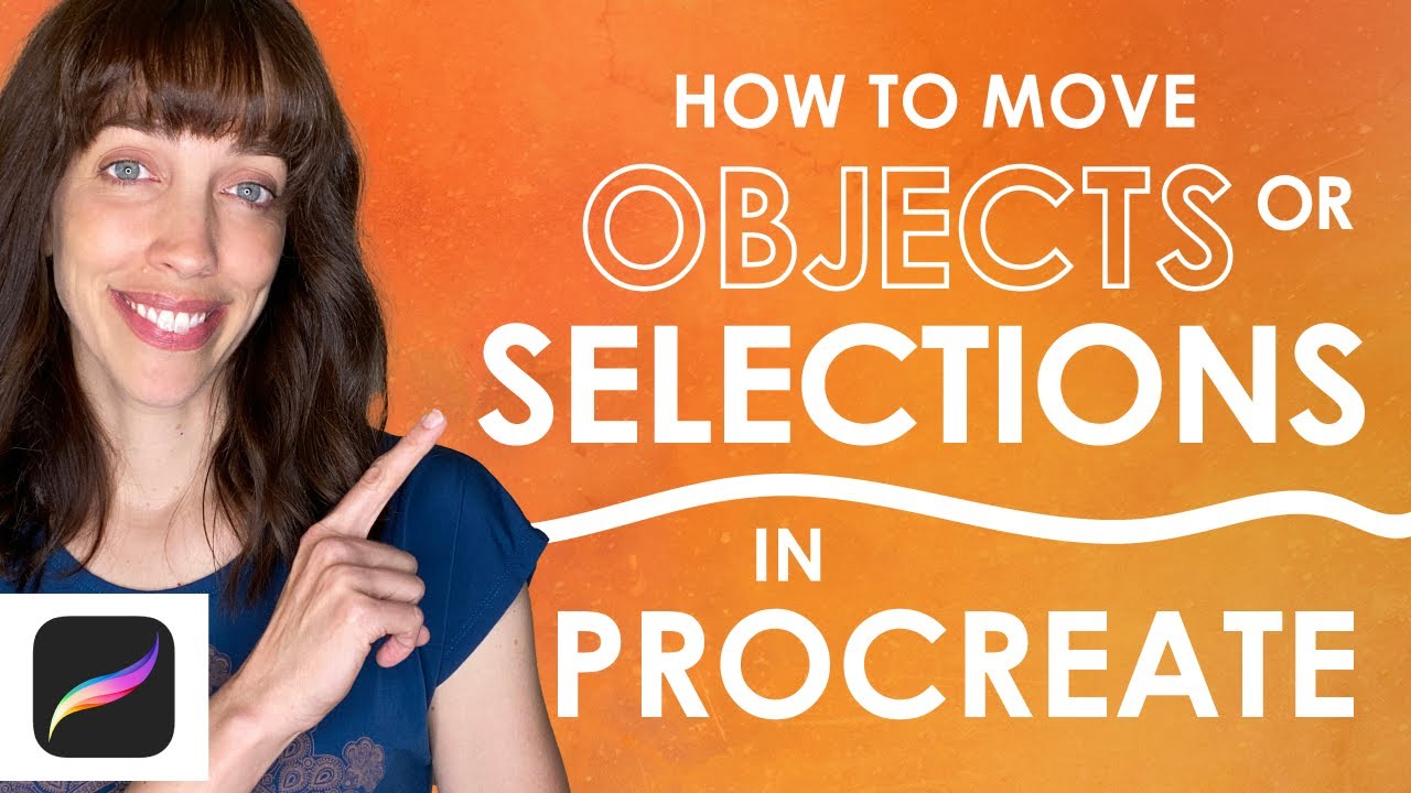 Как перемещать объекты или выделенные области в приложении Procreate на iPad