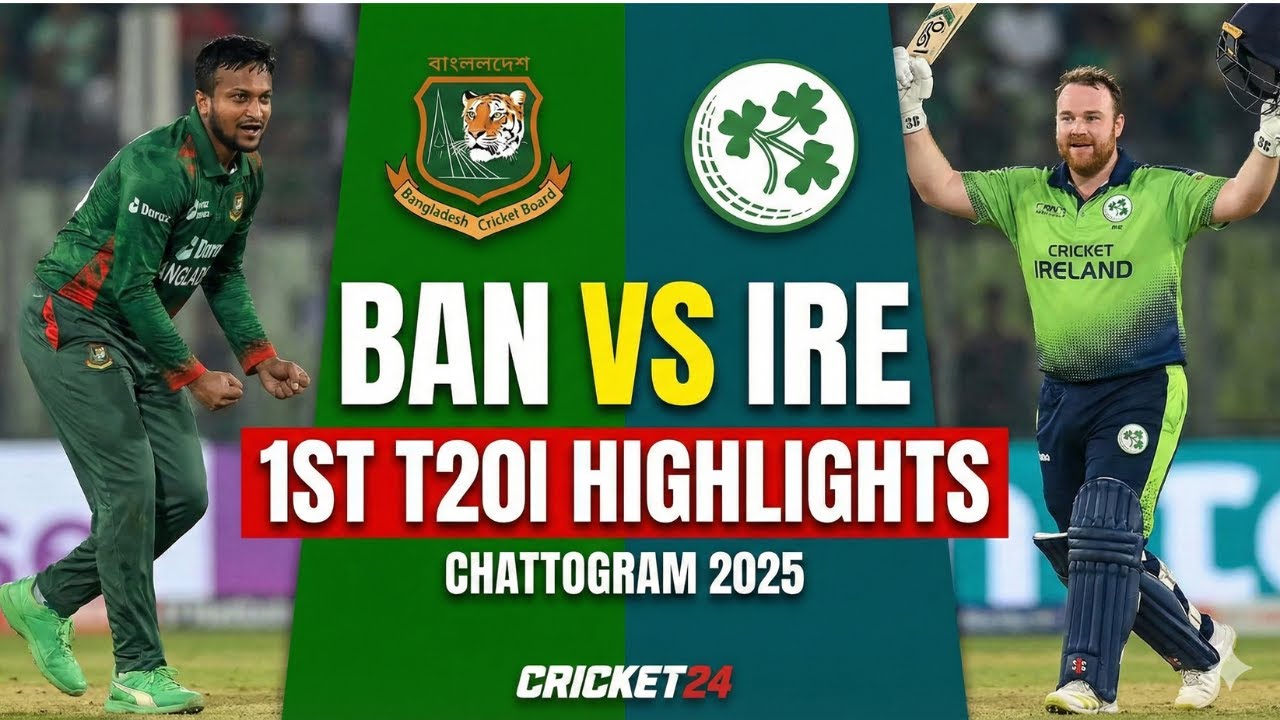 BAN vs IRE | 1st T20I Highlights | Chattogram 2025