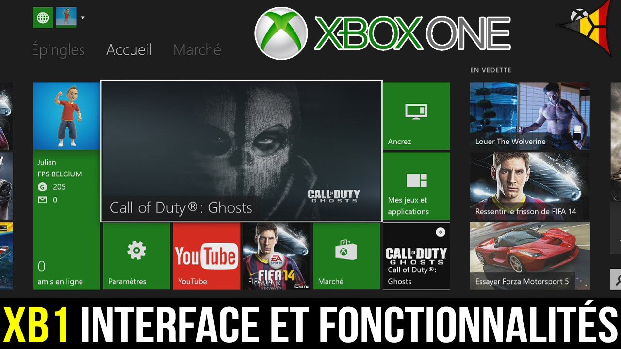 XBOX ONE // Découverte de l'interface et test des différentes fonctionnalités | FPS Belgium
