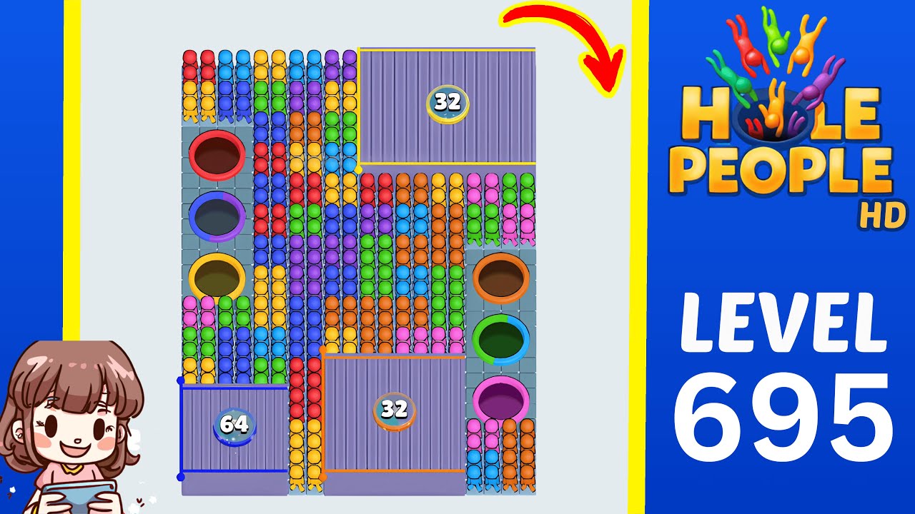 Hole People Level 695 Solution Walkthrough