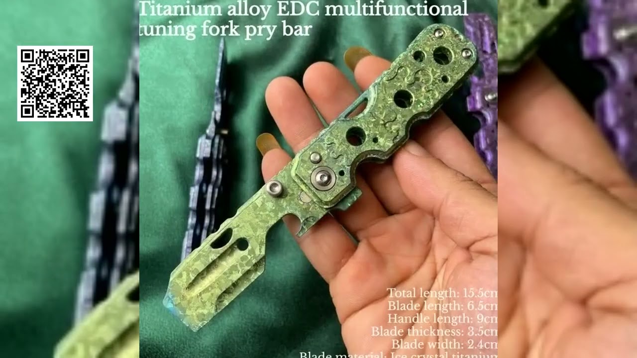 Ice Crystal Titanium Alloy Multifunctional Pry Bar EDC Outdoor Portable Emergency Survival Tool Pre