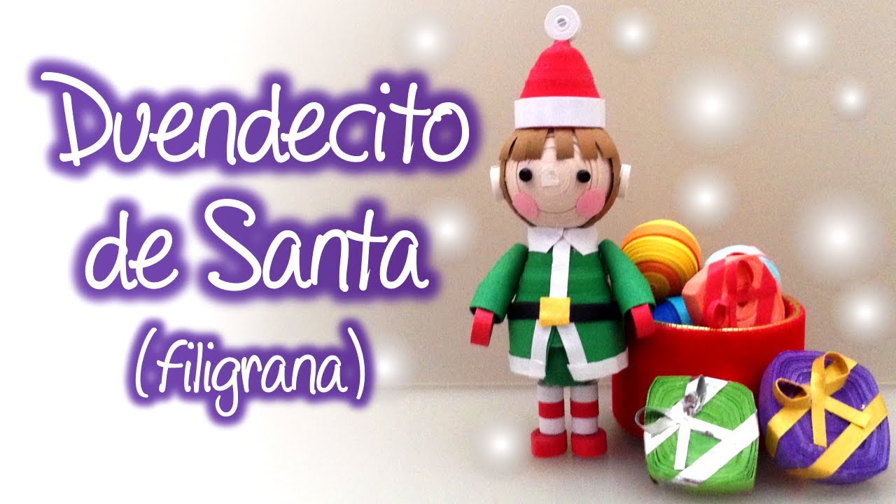 Duende de Santa de filigrana, Santa Elf of Quilling