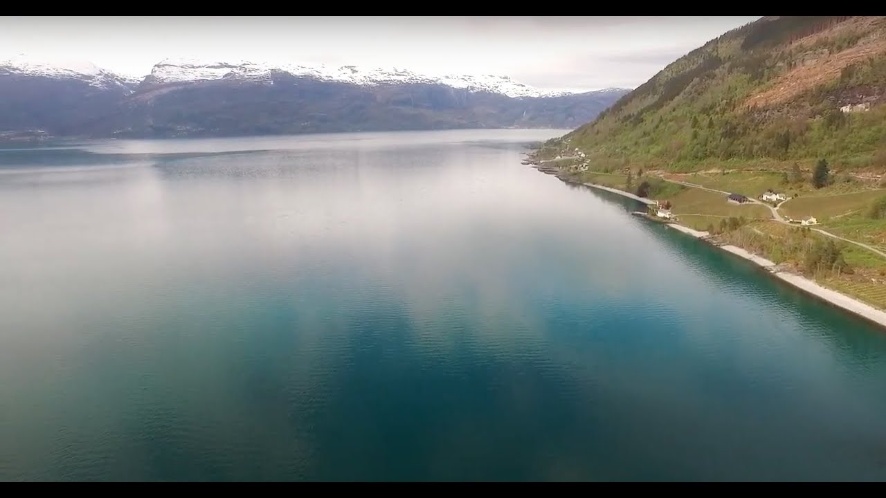 BEAUTIFUL DRONE FLYING IN HARDANGER NORWAY