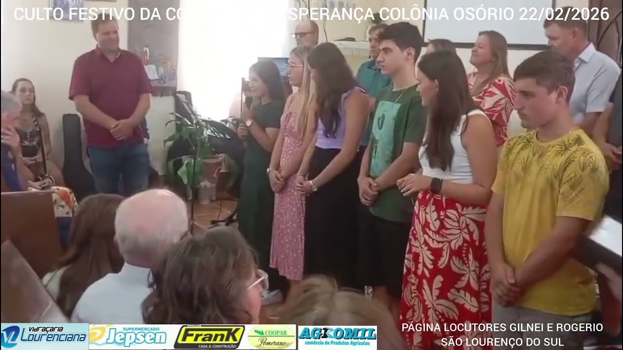 Culto festivo da festa da comunidade Esperança da Colônia Osório 