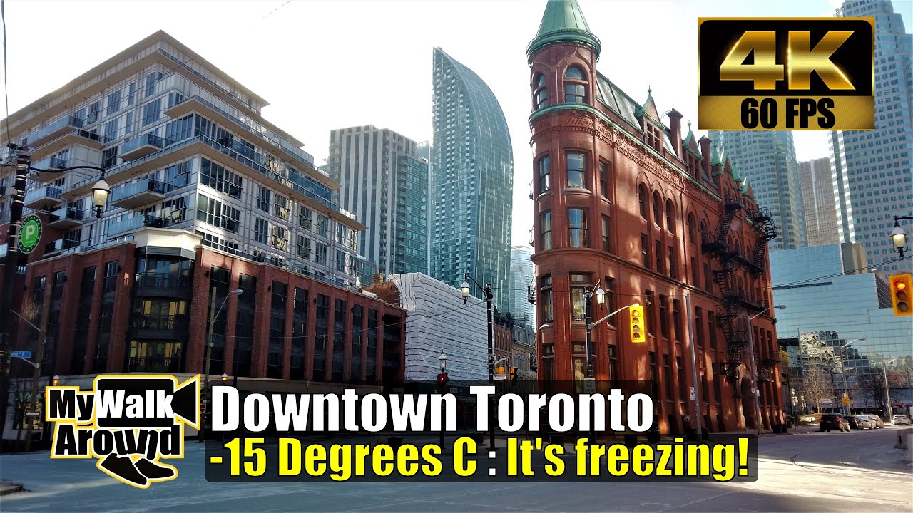 It's Freezing! -15 Degrees C in downtown Toronto on Saturday January 15 2022 (4k 60 walking tour)