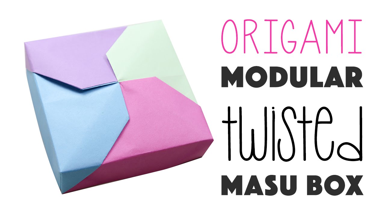 Modular Origami Twisted Masu Box Tutorial - Paper Kawaii