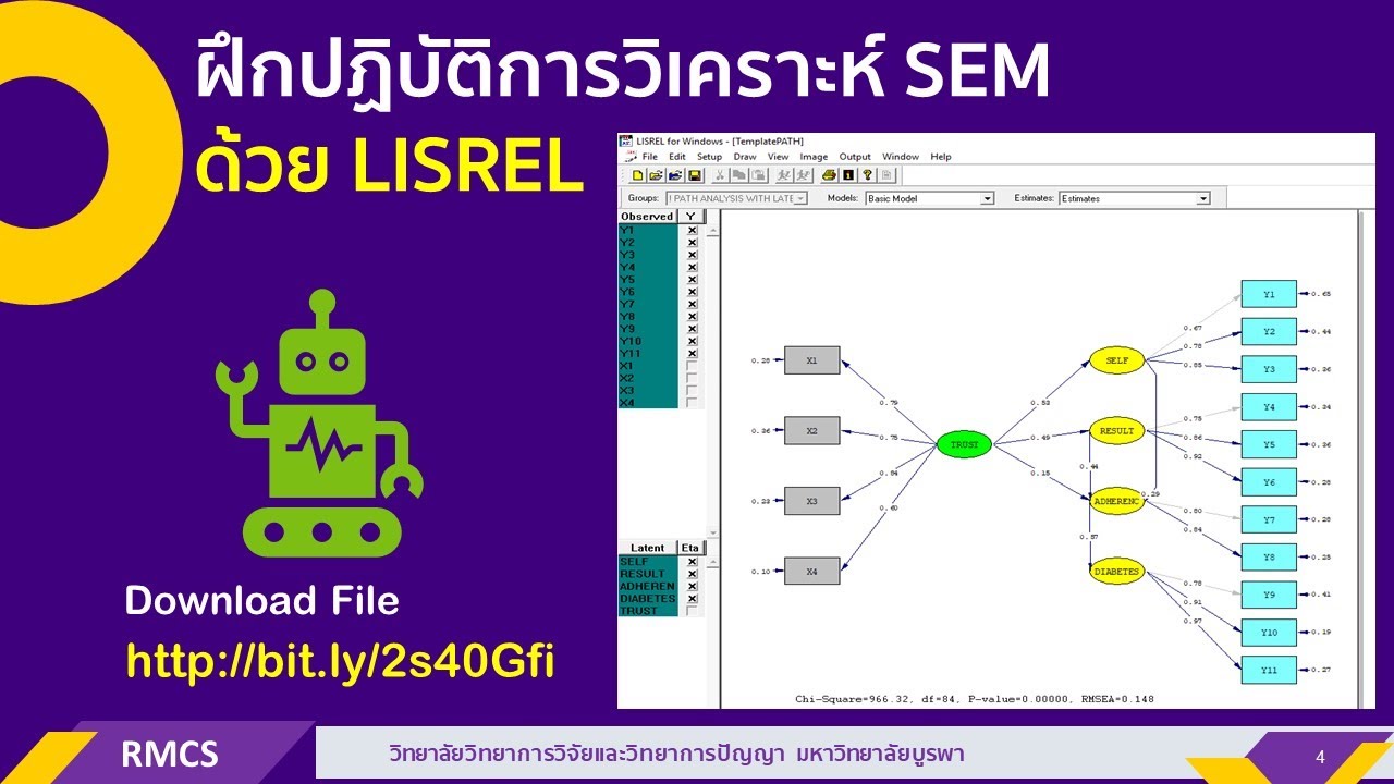 SPUClip3 Syntax LISREL(อบรม LISREL+amos 2julyClip3)