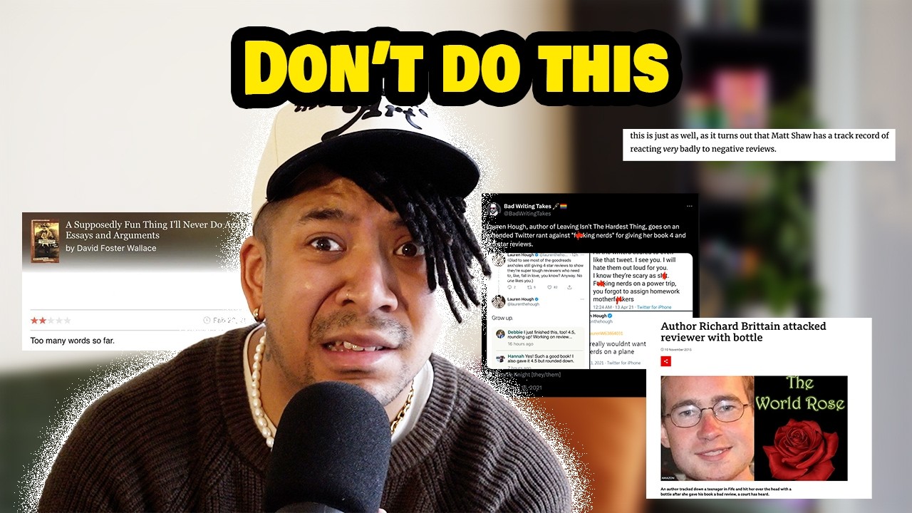 Authors, bad reviews, and how to take criticism.