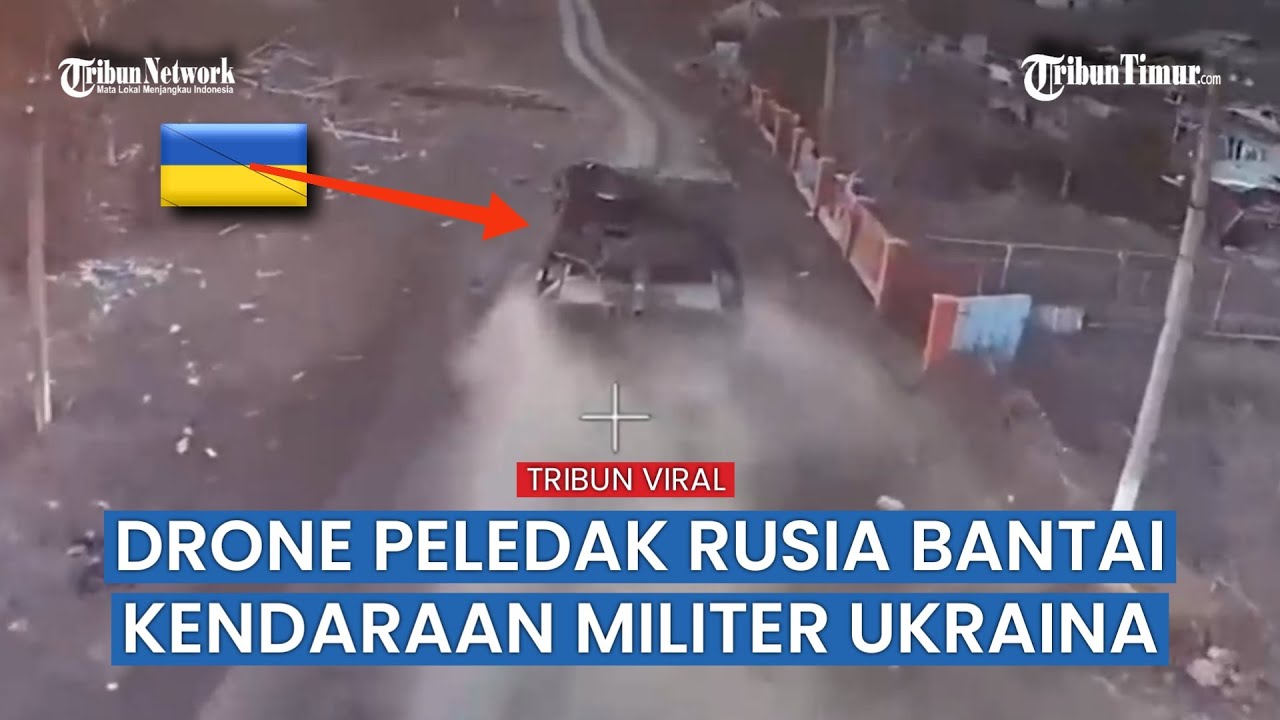 Detik-detik Pesawat Tak Berawak Rusia Hancurkan Bunker Tentara Ukraina