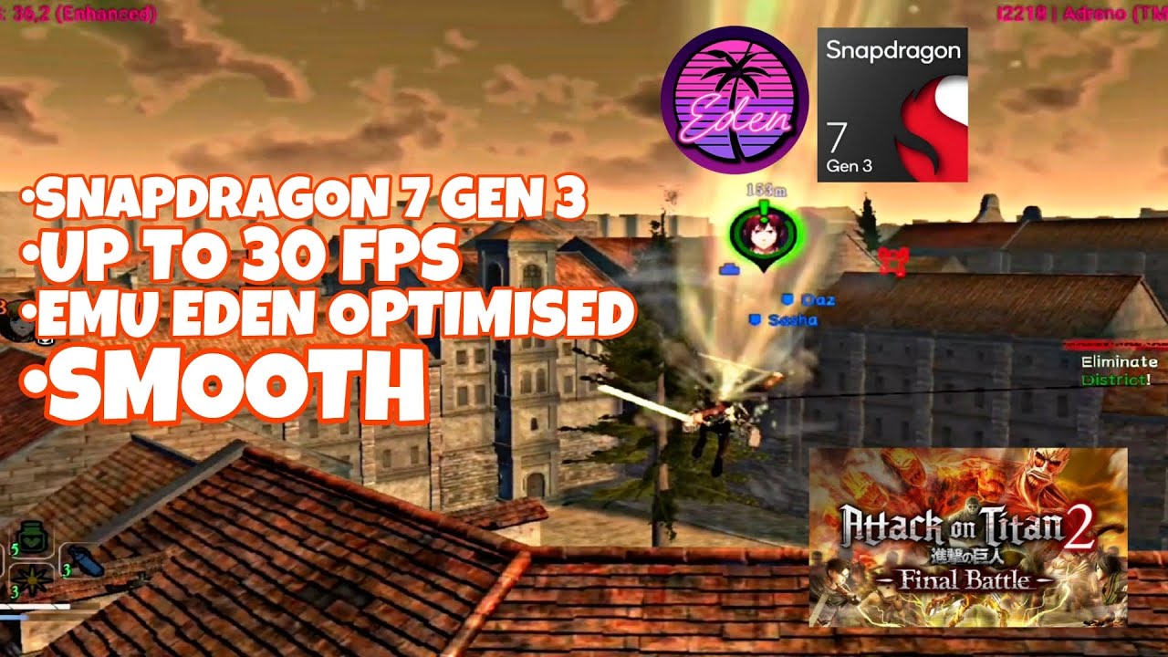 ATTACK ON TITAN 2 FINAL BATTLE ON EDEN OPTIMISED SNAPDRAGON 7 GEN 3 (IQOO Z9 5G) - Grafik 1x1080p