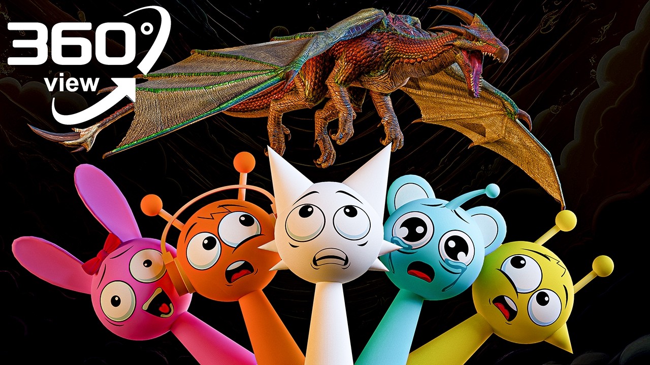 Sprunki Escape Challenge in VR | Dragon vs Sprunki: The Ultimate Race - VR 360 Experience