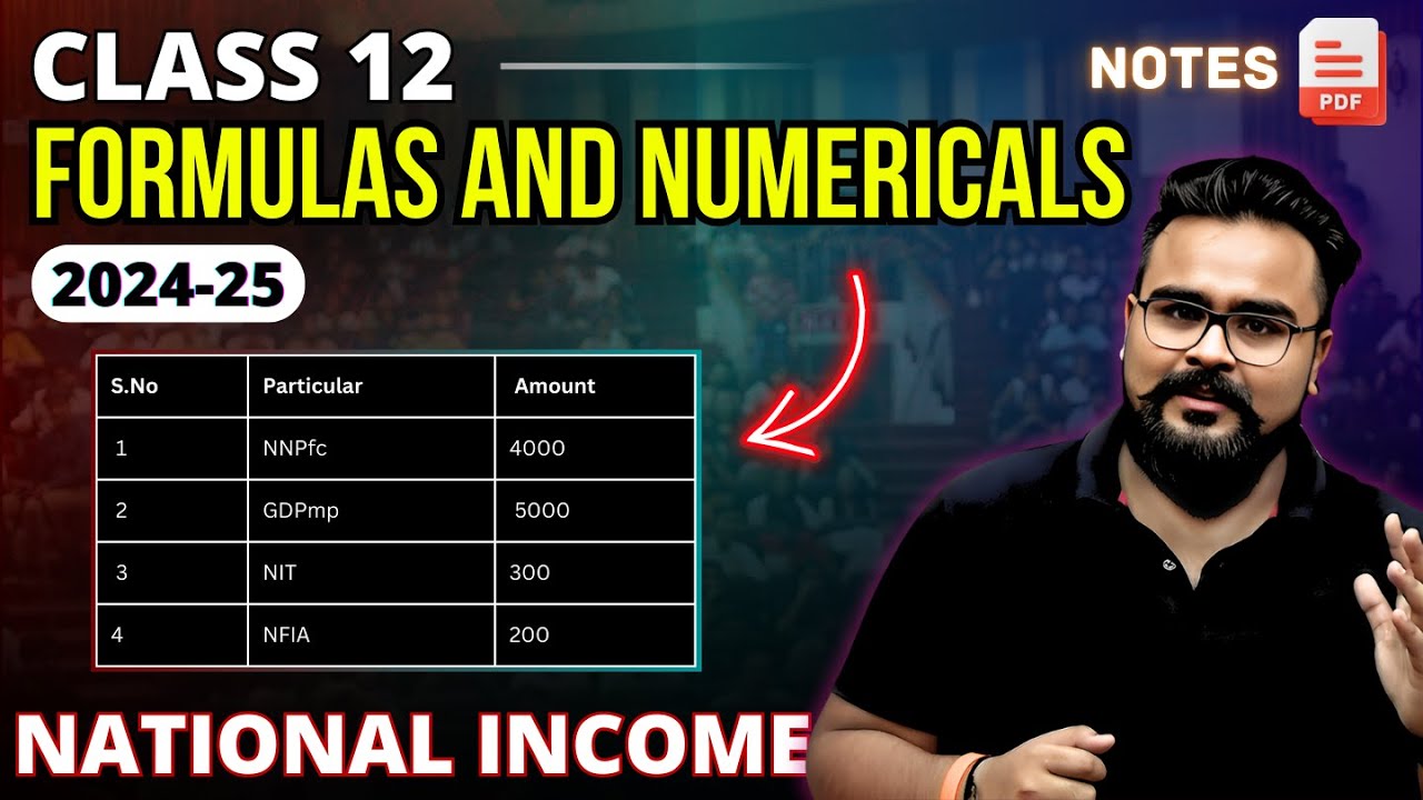 NATIONAL INCOME and RELATED AGGREGATES class 12 ONE SHOT numerical Macroeconomics | GAURAV JAIN