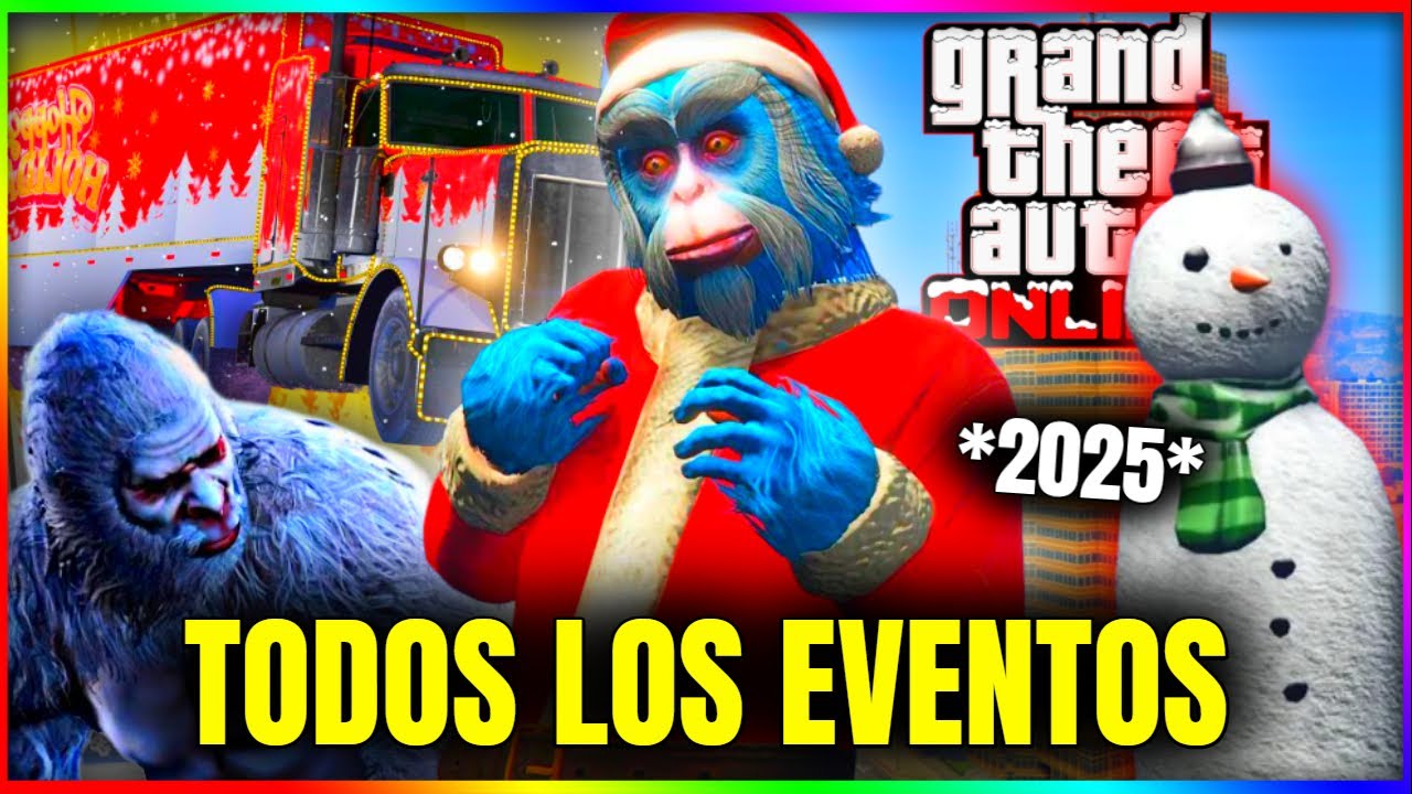 TODOS Los EVENTOS De NAVIDAD GTA 5 ONLINE! EXPLICADO! GOOCH, YETI, ARMA, MUÑECO NIEVE..