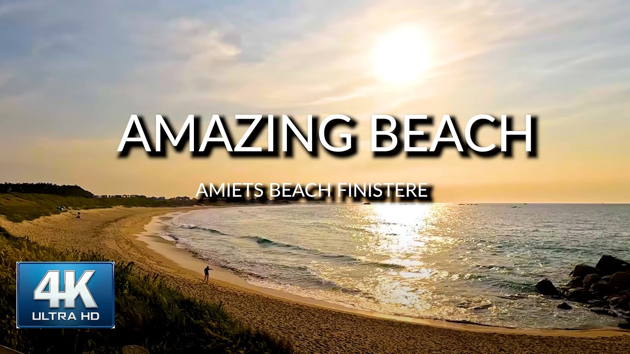 [4K]🌊Most Popular Beach in Brittany (France) Sunset Walking Tour 2023| HDR 60fps